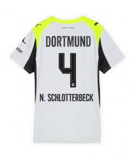 Billige Fotballdrakt Borussia Dortmund Nico Schlotterbeck #4 Replika Bortedrakt Dame 2025-26 Kortermet Billige Fotballdrakt Borussia Dortmund Nico Schlotterbeck #4 Replika Bortedrakt Dame 2025-26 Kortermet